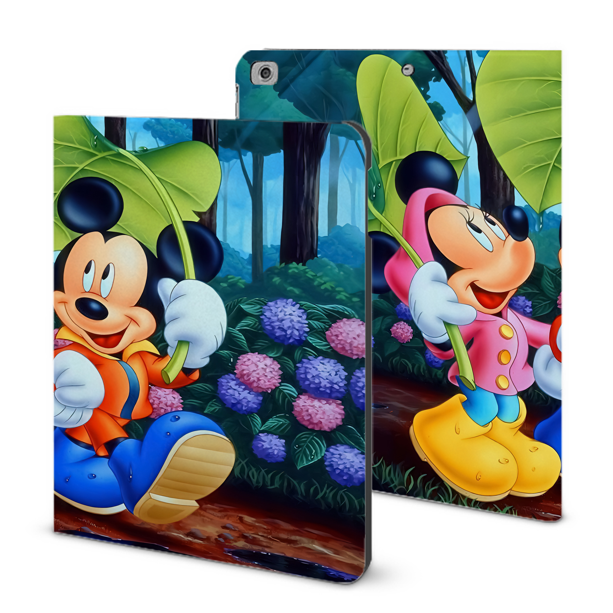 （画像用） ミッキーマウス Mickey Mouse IPad ケース ブック型 PUレザー TPU 耐衝撃 軽量 薄型 ペン収納なし 全面保護 IPad 各モデル対応